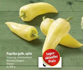 Lidl Paprika gelb, spitz Angebot