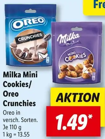 Lidl Milka oder oreo mini cookies oder crunchies Angebot