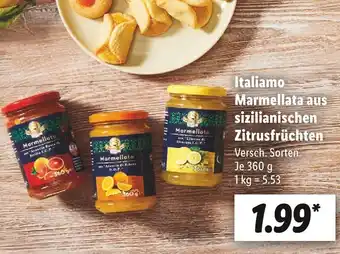 Lidl Italiamo marmellata aus sizilianischen zitrusfrüchten Angebot