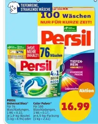 PENNY Persil universal discs oder color pulver Angebot