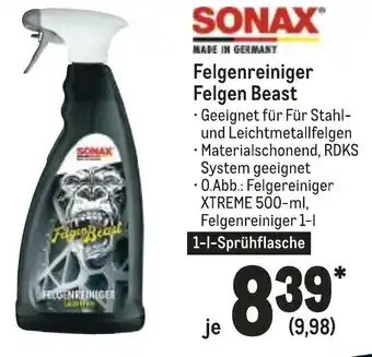 METRO Sonax Felgenreiniger Felgen Beast 1 L Sprühflasche Angebot