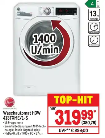 METRO Hoover Waschautomat H3W 413TXME/1-S Angebot