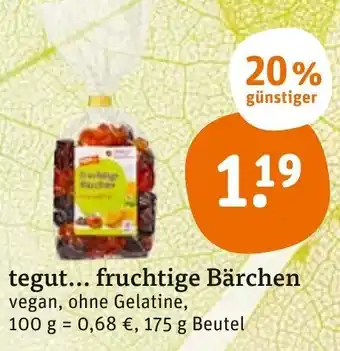 tegut Tegut fruchtige Bärchen 175 g beutel Angebot