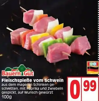 Edeka Bauern Gut Fleischspieße vom Schwein 100g Angebot