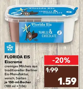 Kaufland Florida Eis Eiscreme 150ml Becher Angebot