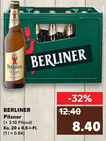 Kaufland Berliner Pilsner 20x0,5L Angebot