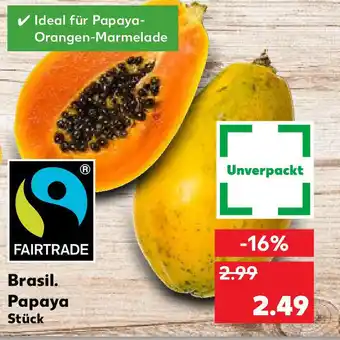 Kaufland Brasil. Papaya Angebot