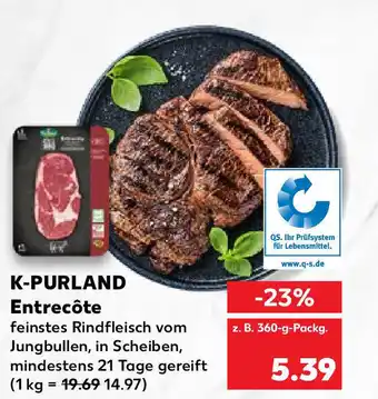 Kaufland K-Purland Entrecôte 360g Angebot