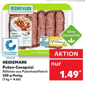 Kaufland Heidemark Puten Cevapcici 320g Angebot