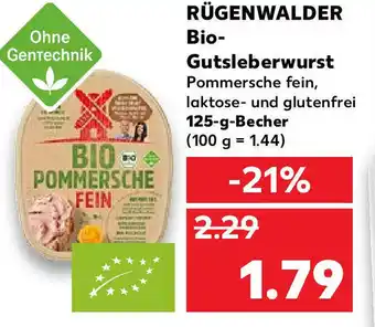 Kaufland Rügenwalder Bio Gutsleberwurst 125g Becher Angebot