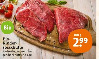 tegut Bio Rindersteakhüfte 100 g Angebot