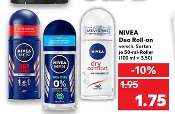 Kaufland Nivea Deo Roll-on 50ml Angebot