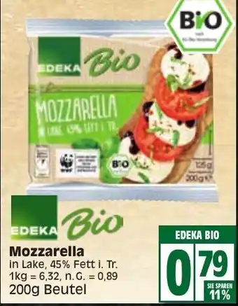 Edeka Edeka Bio Mozzarella 200g Beutel Angebot