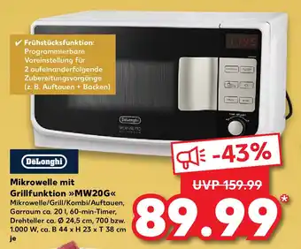 Kaufland DeLonghi Mikrowelle mit Grillfunktion MW20G Angebot