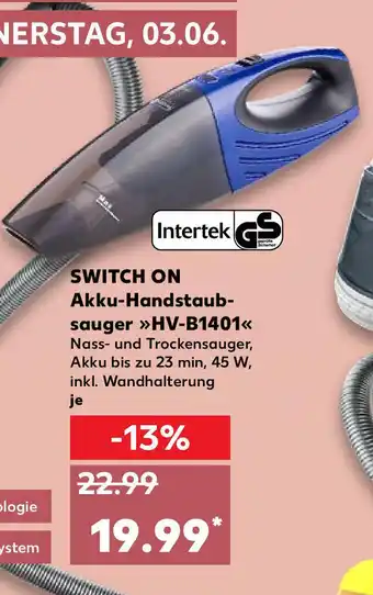 Kaufland Switch On Akku Handstaubsauger HV-B1401 Angebot