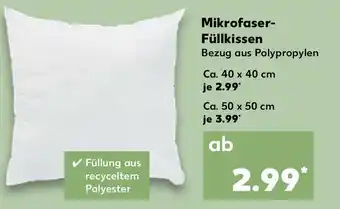 Kaufland Mikrofaser Füllkissen Angebot