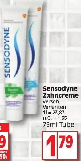 Edeka Sensodyne Zahncreme 75 ml Tube Angebot