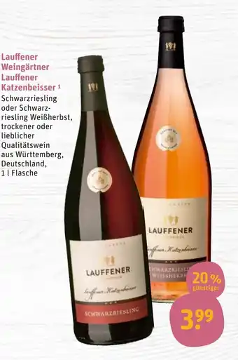 tegut Lauffener Weingärtner Lauffener Katzenbeisser 1 L Angebot