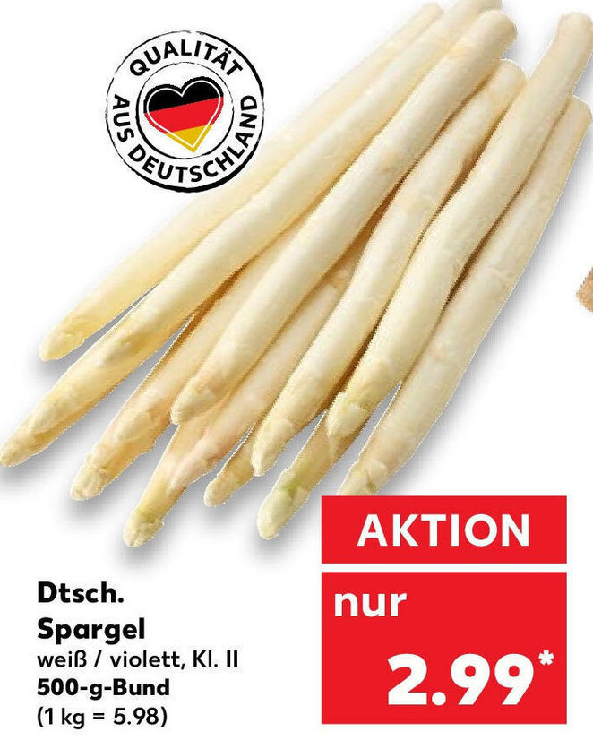 Dtsch. Spargel 500g Angebot bei Kaufland