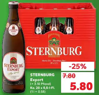 Kaufland Sternburg Export 20x0,5L Angebot