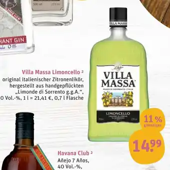 tegut Villa Massa Limoncello 0,7 L Angebot