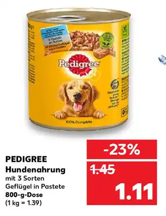 Kaufland Pedigree Hundenahrung 800g Dose Angebot