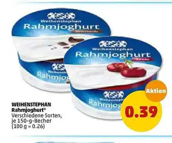 PENNY Wiehenstephan Rahmjoghurt 150g Becher Angebot