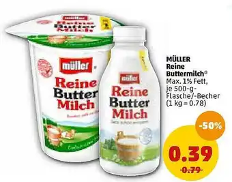 PENNY Muller Reine Buttermilch 500g Angebot