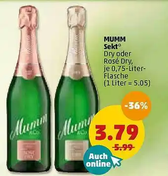 PENNY Mumm Sekt 0,75L Angebot