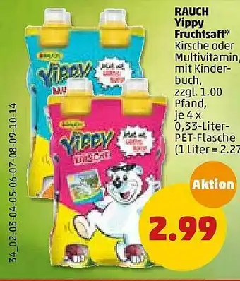 PENNY Rauch Yippy Fruschtsaft 4x0,33L Angebot