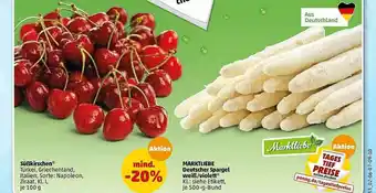 PENNY Sußkirschen, Marktliebe Deutscher Spargel Weiß-violett Angebot