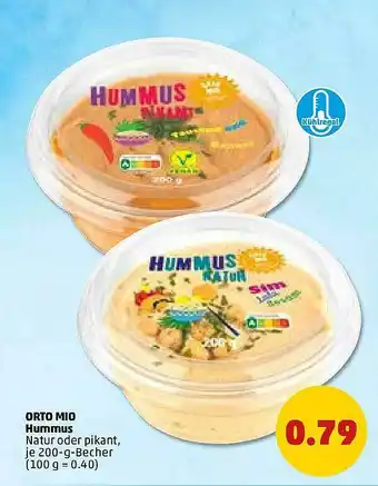 PENNY Orto Mio Hummus 200g Becher Angebot