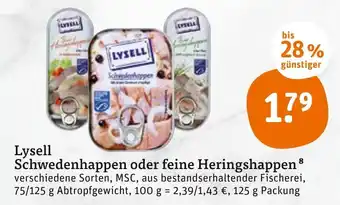 tegut Lysell Schwedenhappen oder feine Heringshappen Angebot