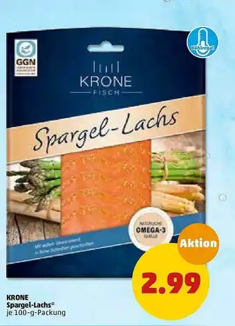 PENNY Krone Spargel Lachs 100g Angebot