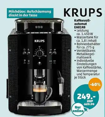 PENNY Krups Kafeevollautomat Ea81r8 Angebot