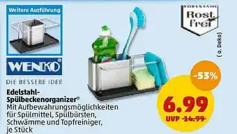 PENNY Wenko Edelstahl Spulbeckenoraganizer Angebot