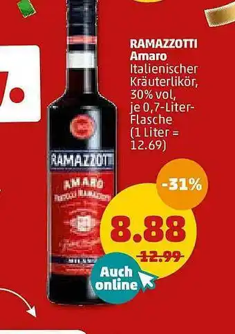 PENNY Ramazzotti Amaro 0,7L Angebot