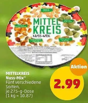 PENNY Mittelkreis Nuss Mix 275g Angebot