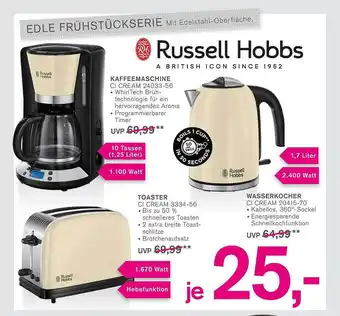 KODi Russell Hobbs Kaffeemaschine, Toaster, Wasserkocher Angebot