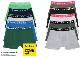 Zeeman Kinder Boxershorts 5er Pack Angebot