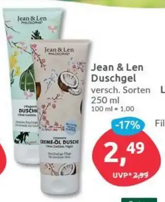 Budni Jean & Len Duschgel 250ml Angebot