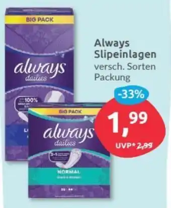 Budni Always Slipeinlagen Angebot