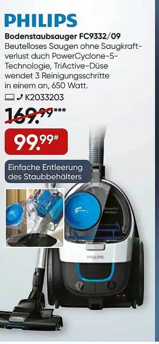 Galeria Philips Bodenstaubsauger Fc9332-09 Angebot