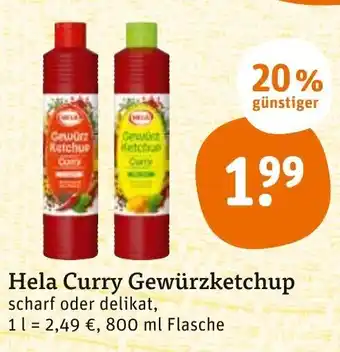 tegut Hela Curry Gewürzketchup 800 ml Angebot