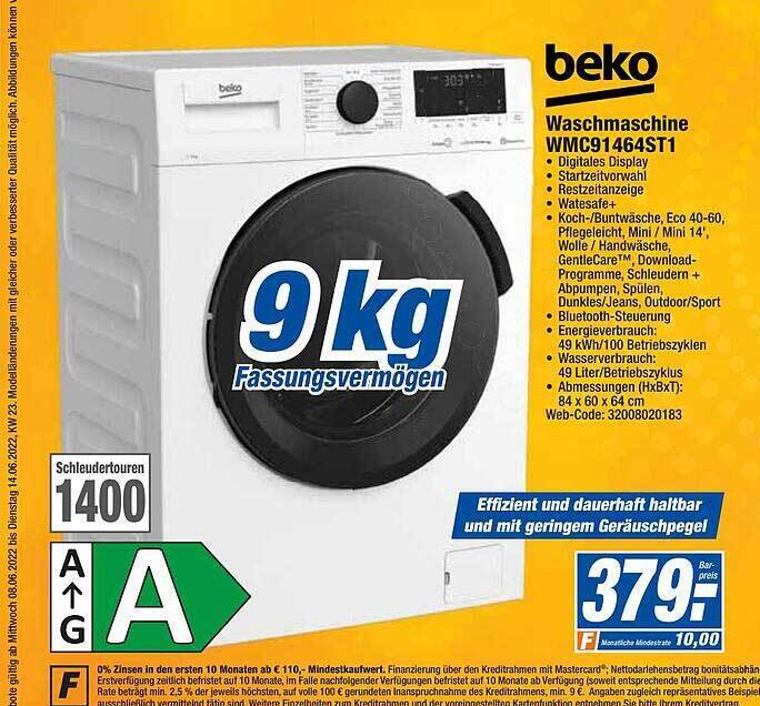 Beko Waschmaschine Wmc91464st1 Angebot bei HEM Expert