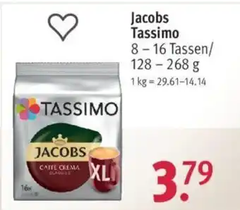 Rossmann Jacobs Tassimo 8/16 Tassen Angebot