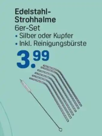 Rossmann Edelstahl-Strohhalme 6er-Set Angebot