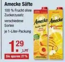 V Markt Amecke Säfte 1L Angebot