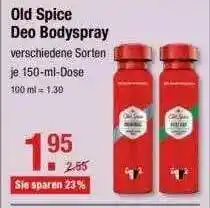 V Markt Old Spice Deo Bodyspray 150ml Angebot