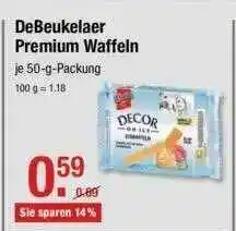 V Markt DeBeukelaer Premium Waffeln 50g Angebot